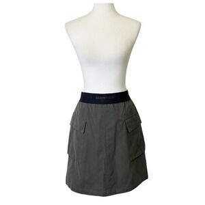 Fear of God Essentials Cargo Mini Skirt Women's Size Medium Olive Pull On